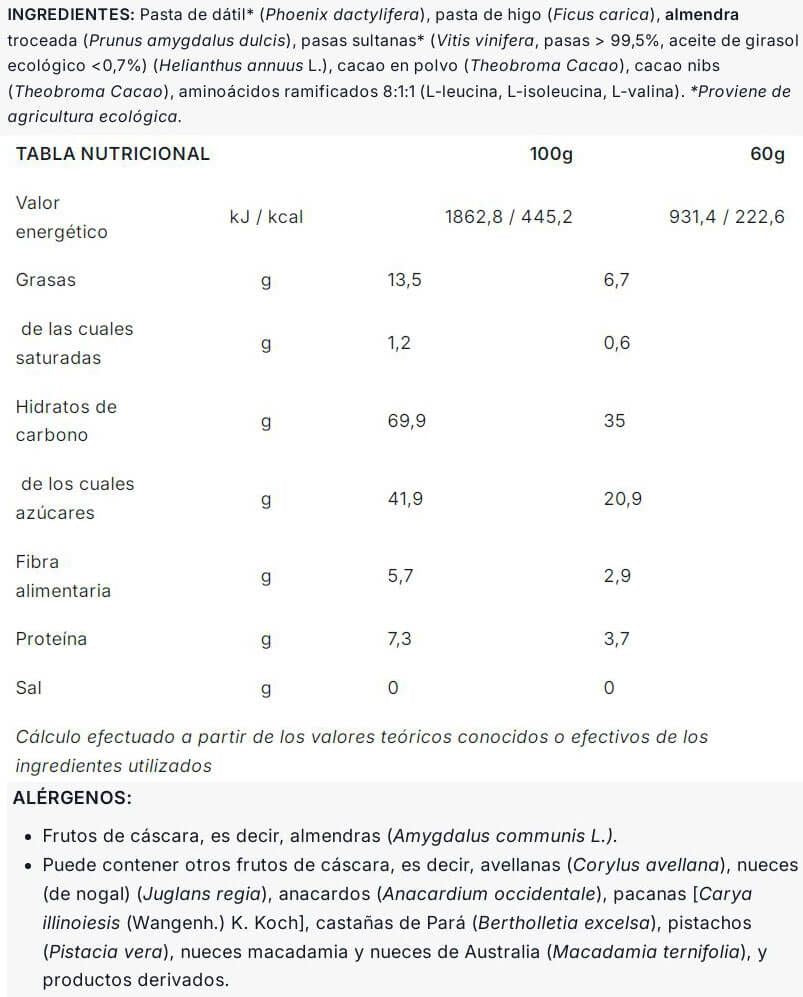 Información nutricional