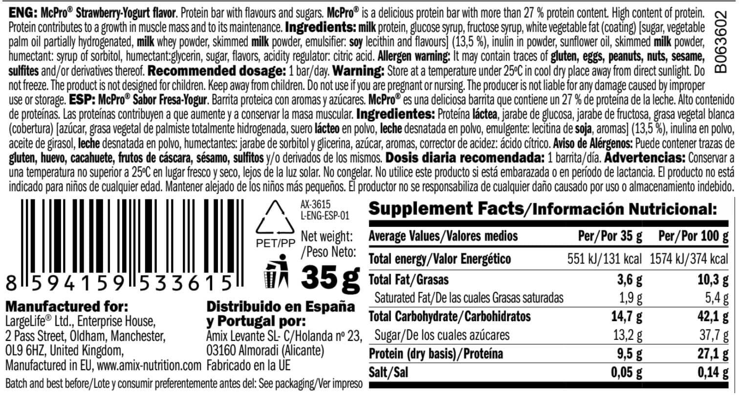 Información nutricional