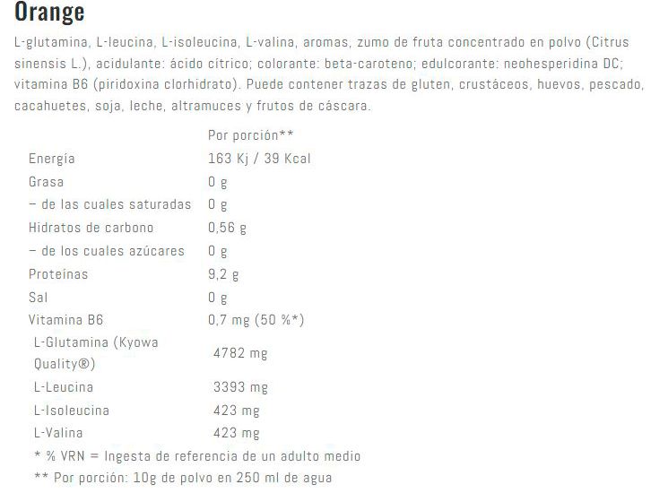 Información nutricional
