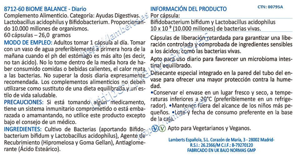 Información nutricional