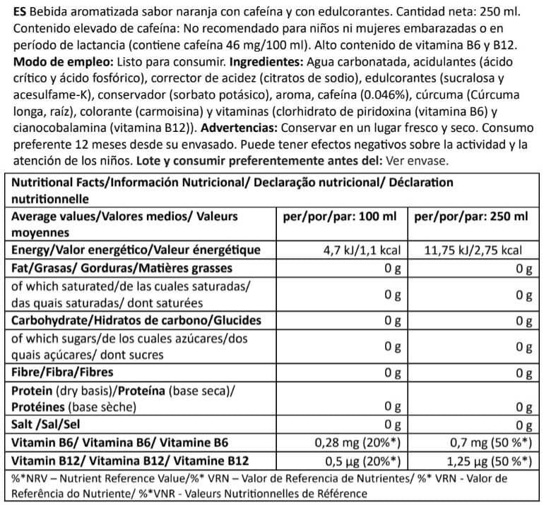 Información nutricional