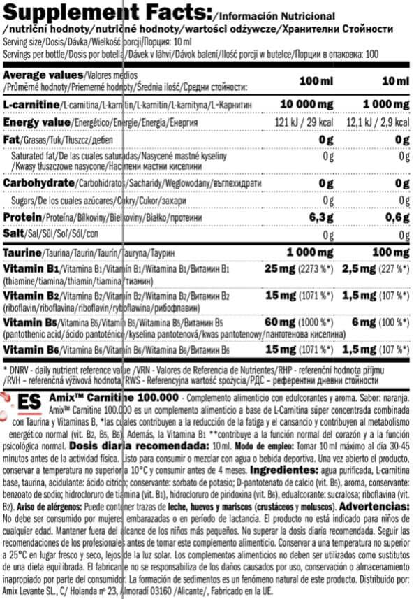 Información nutricional