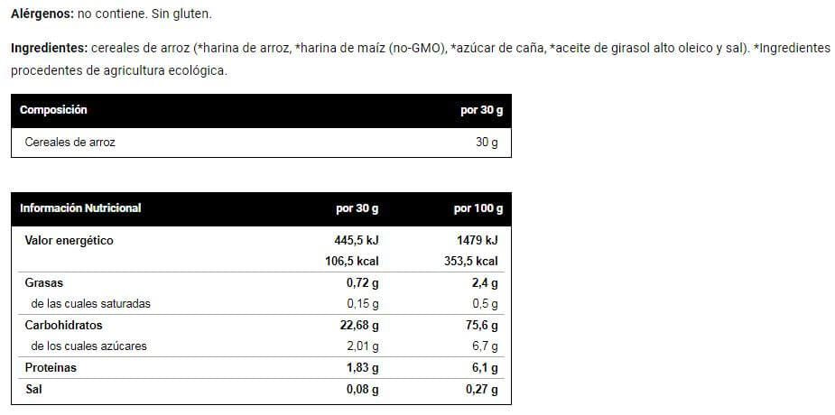 Información nutricional