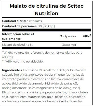 Información nutricional