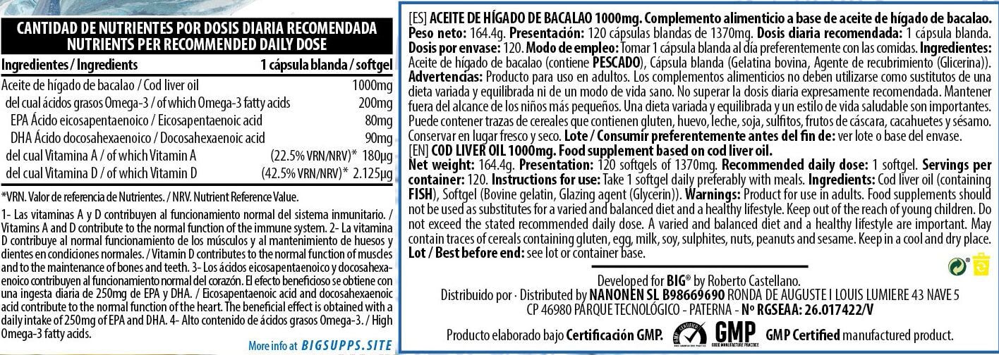 Información nutricional
