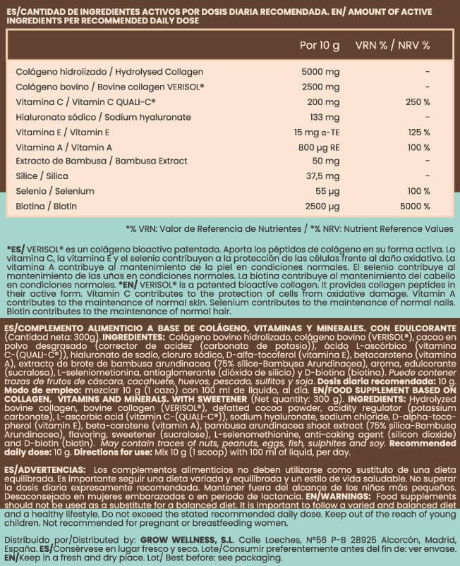 Información nutricional