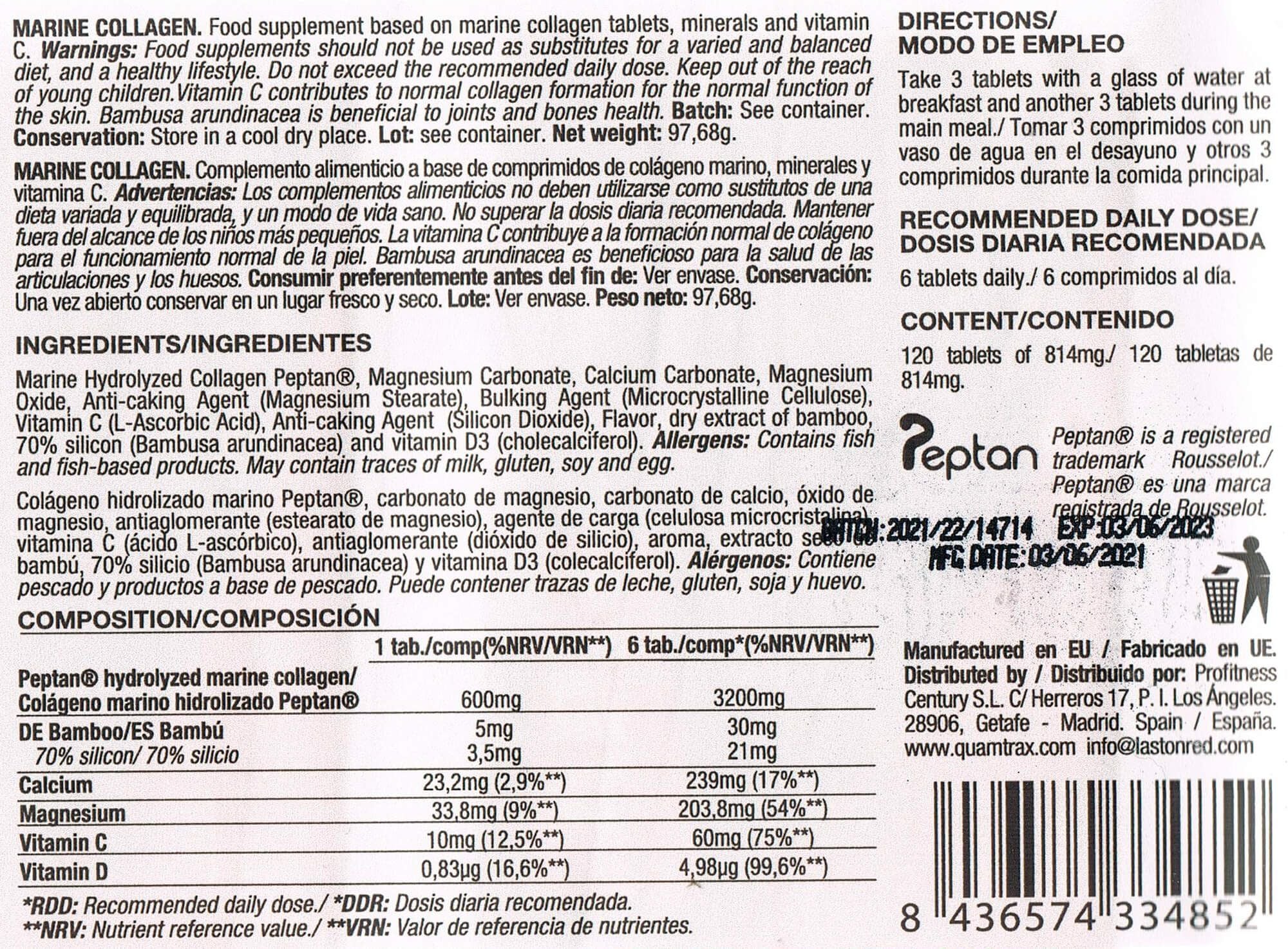 Información nutricional