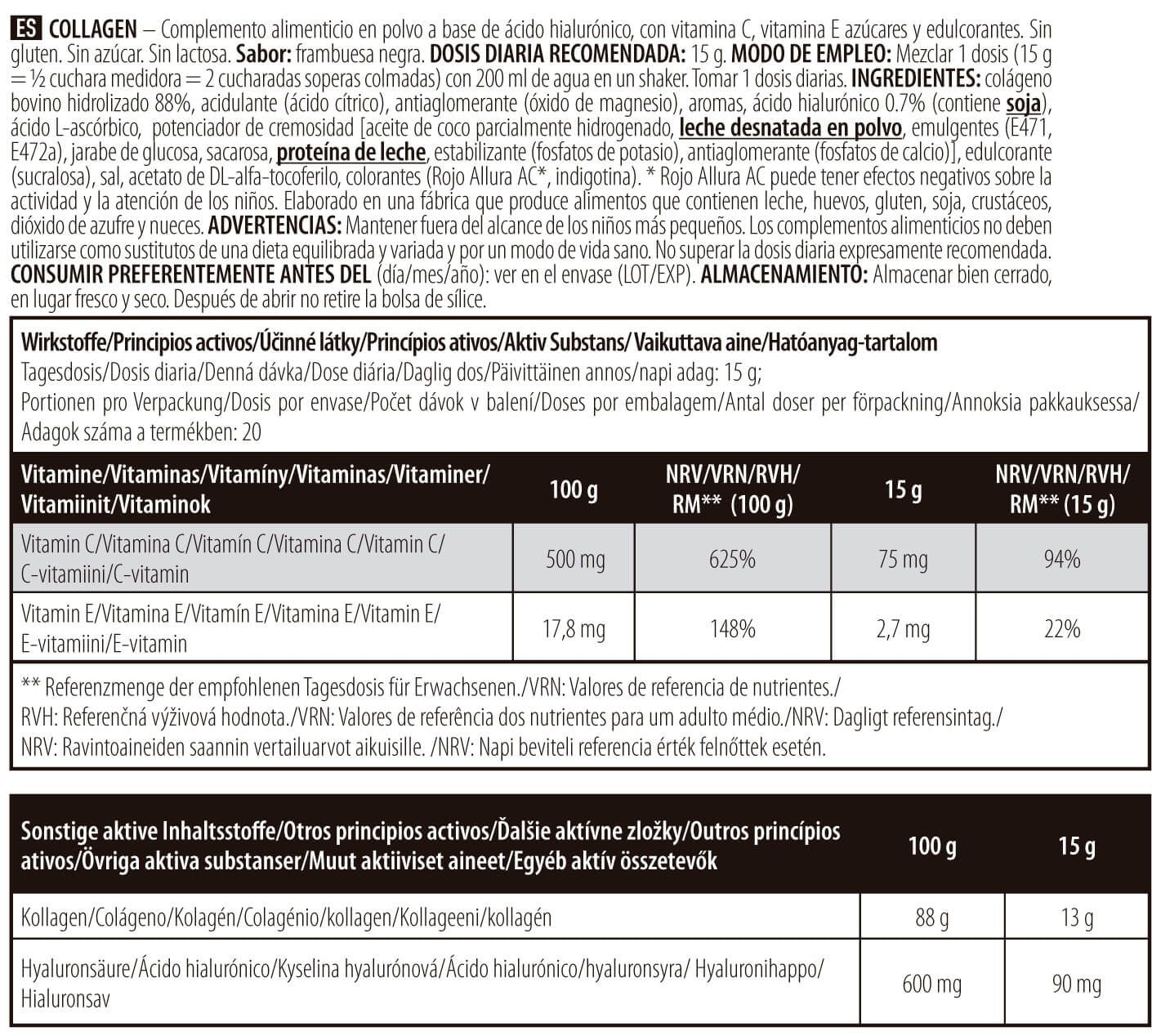 Información nutricional