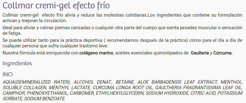 Información nutricional