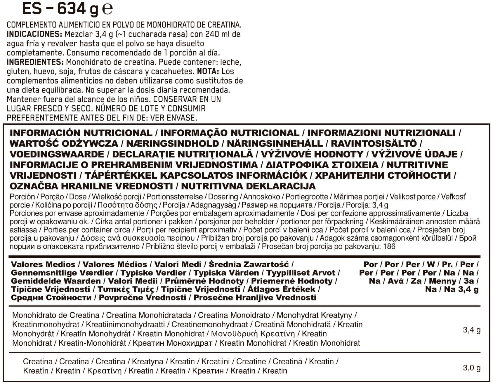 Información nutricional