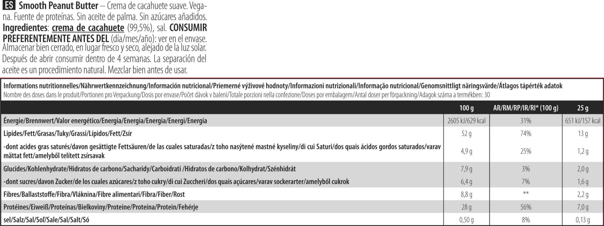 Información nutricional
