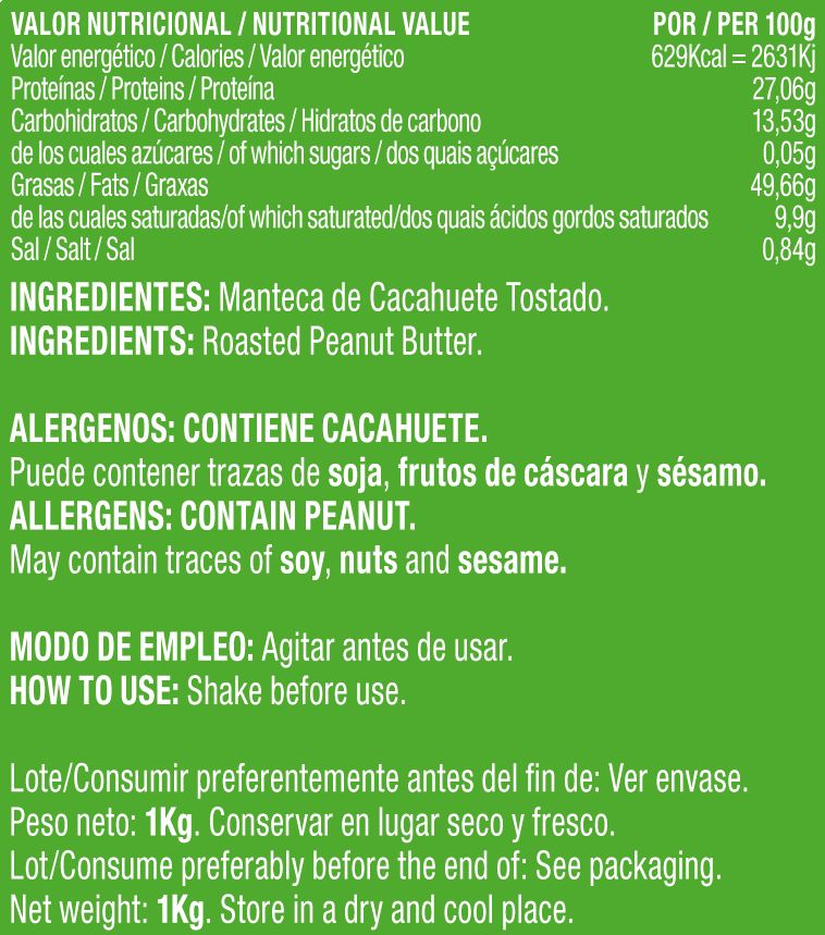 Información nutricional