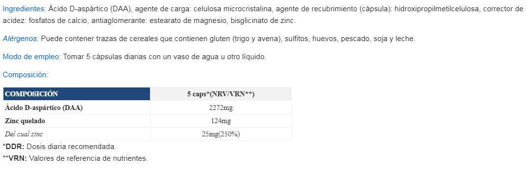 Información nutricional
