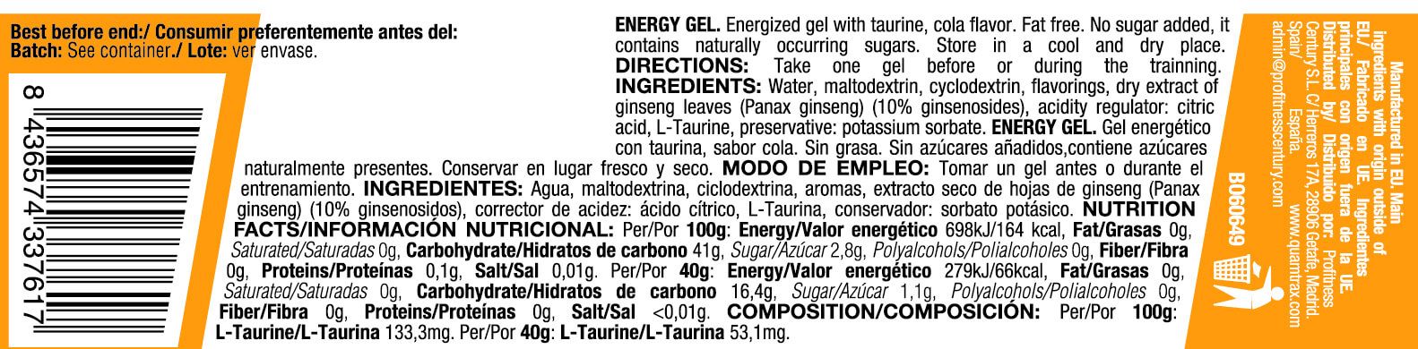 Información nutricional