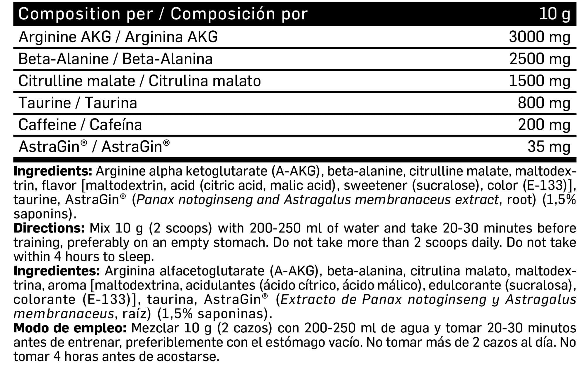 Información nutricional