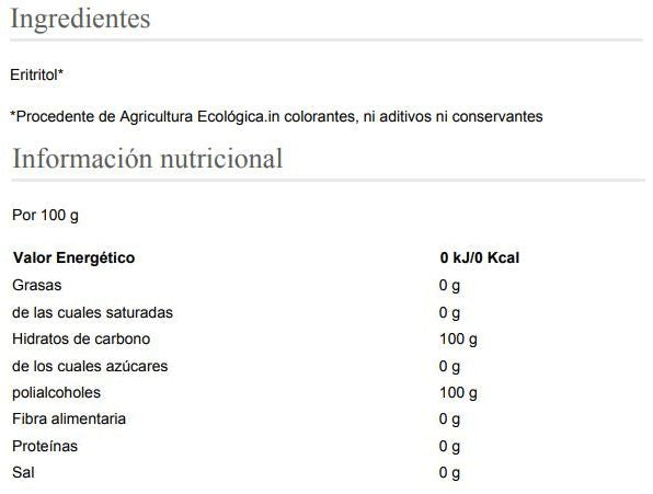 Información nutricional