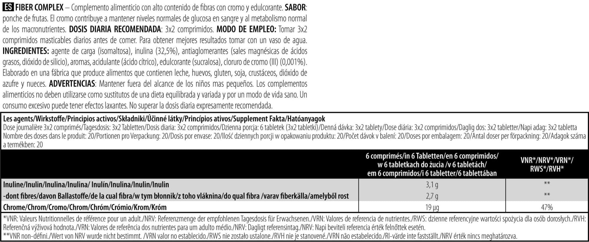 Información nutricional