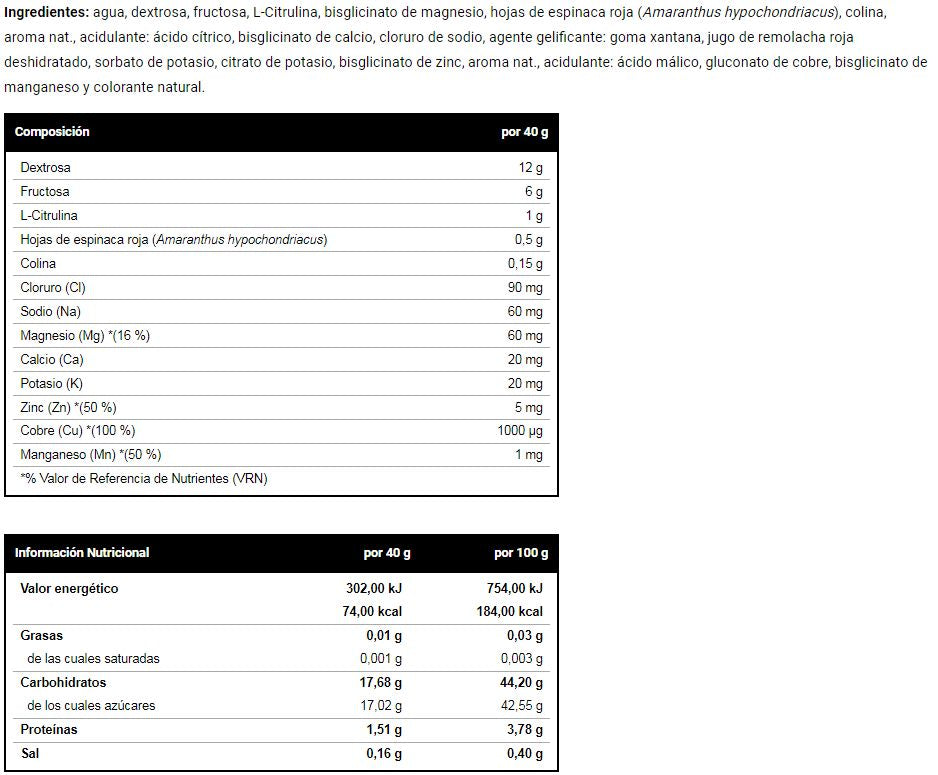 Información nutricional