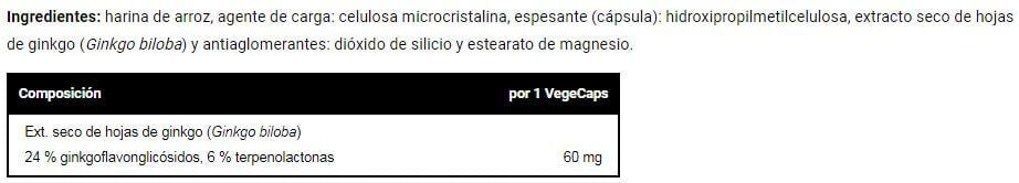 Información nutricional