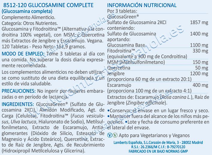Información nutricional