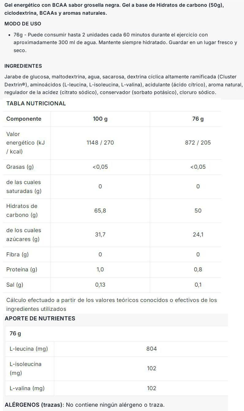 Información nutricional