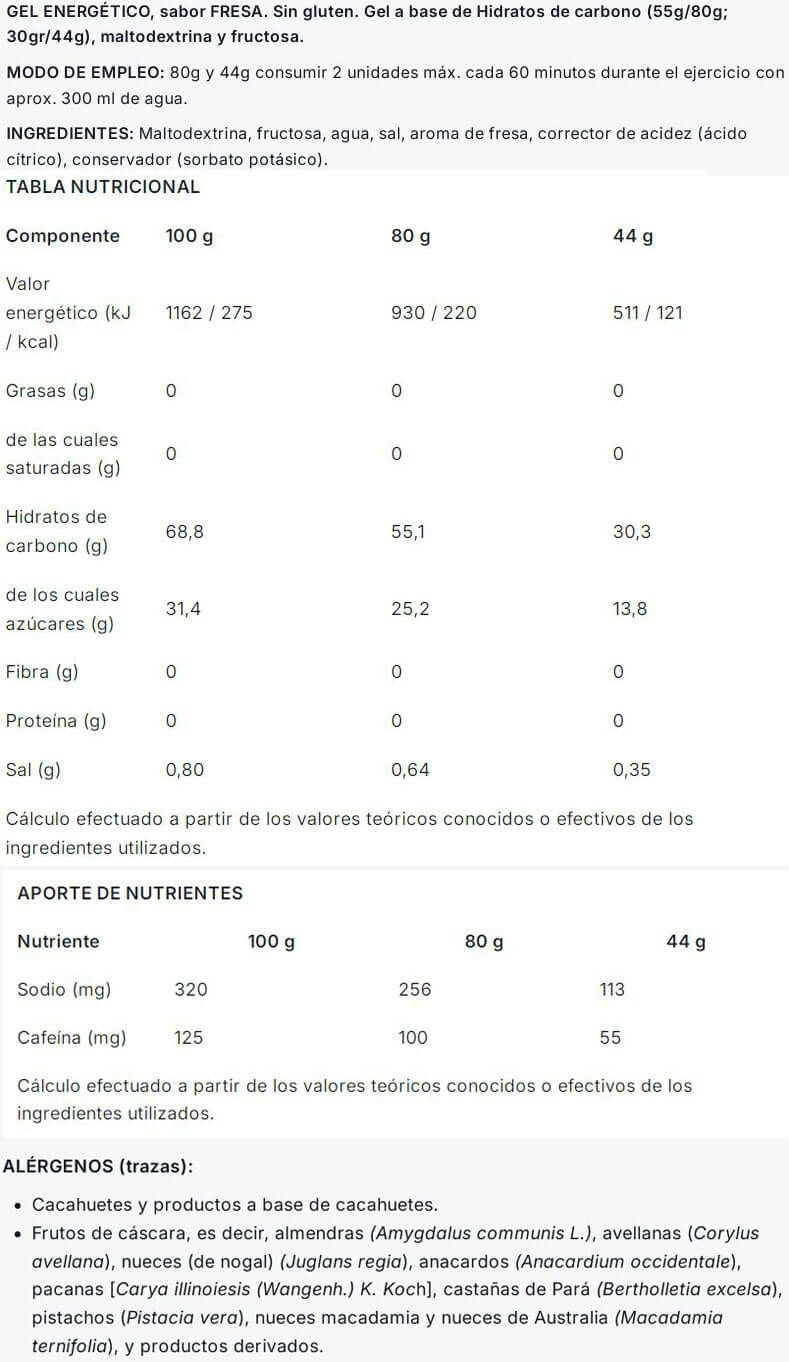 Información nutricional