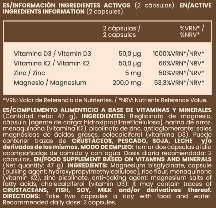 Información nutricional