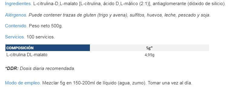 Información nutricional