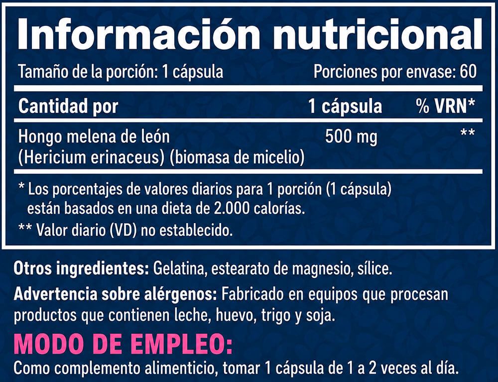 Información nutricional