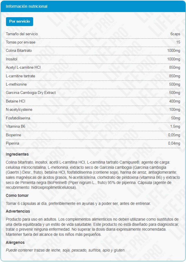 Información nutricional