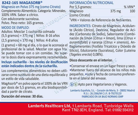 Información nutricional