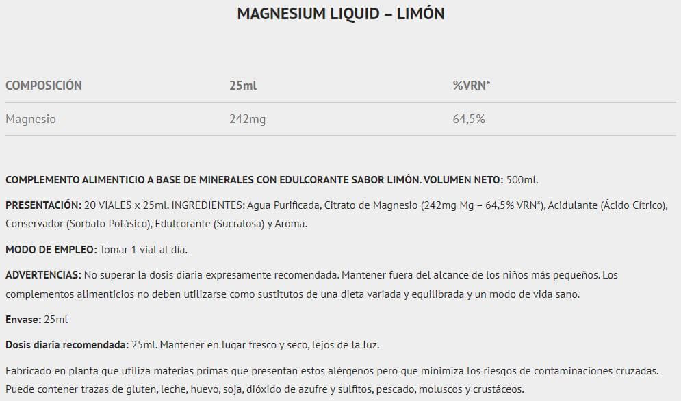 Información nutricional