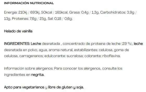 Información nutricional