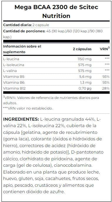 Información nutricional
