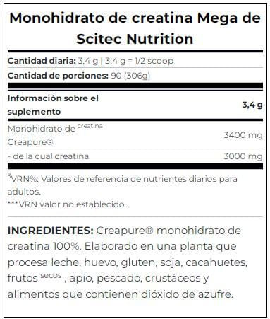 Información nutricional