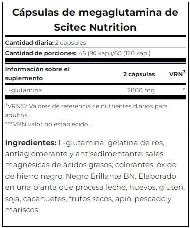 Información nutricional