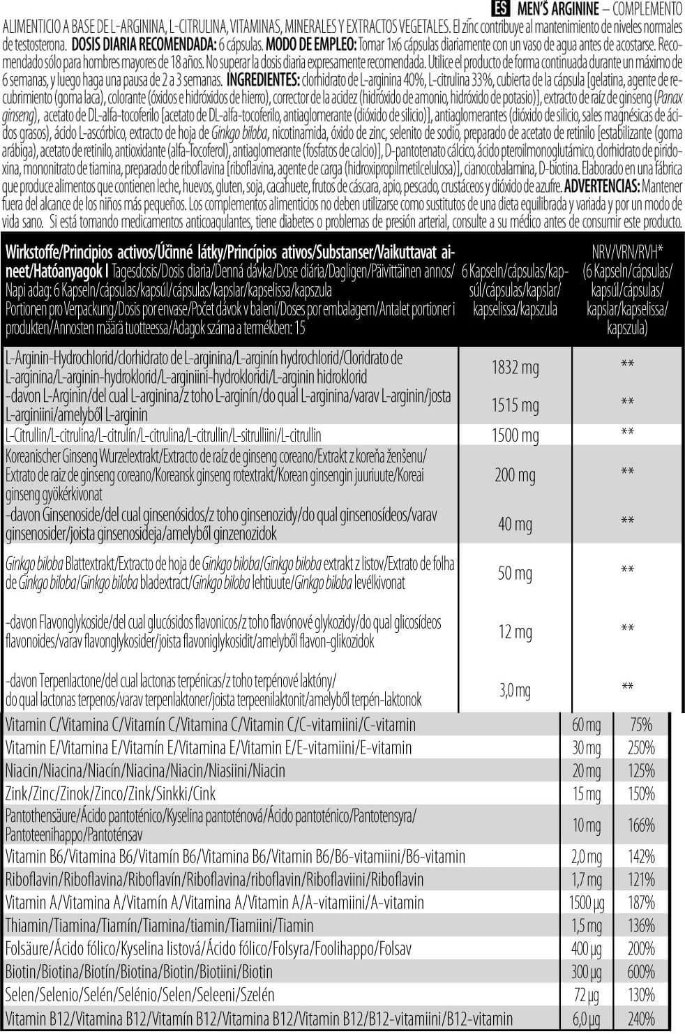 Información nutricional