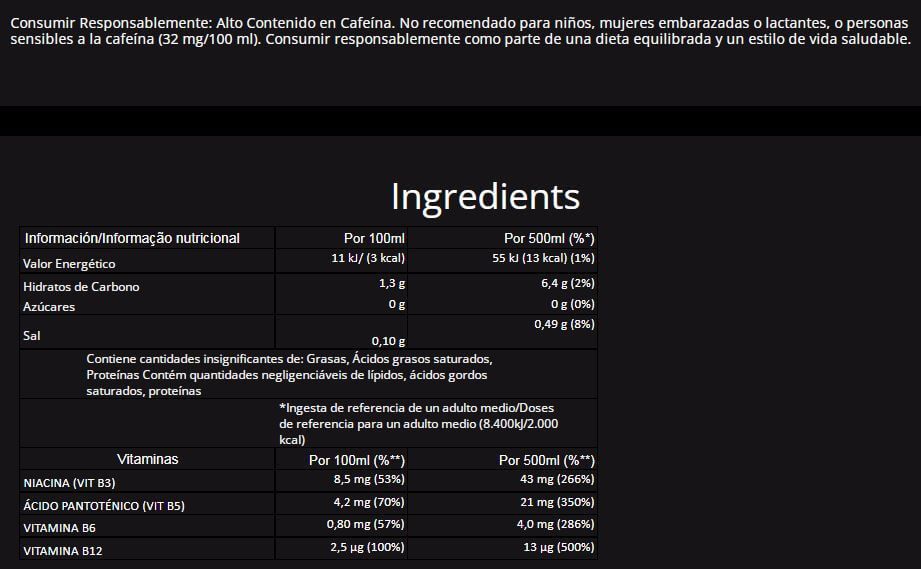 Información nutricional