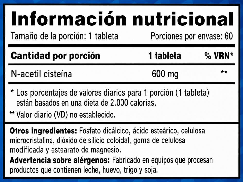 Información nutricional