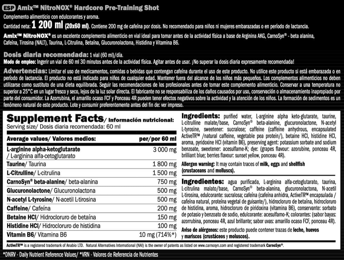 Información nutricional