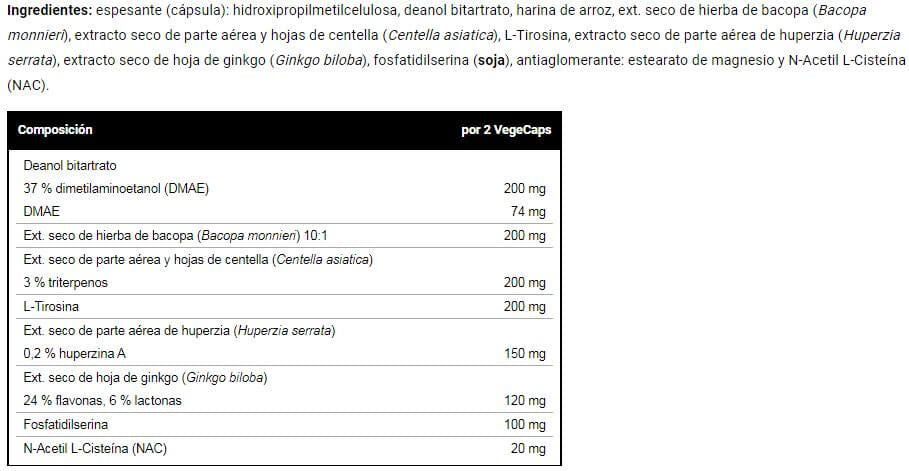 Información nutricional