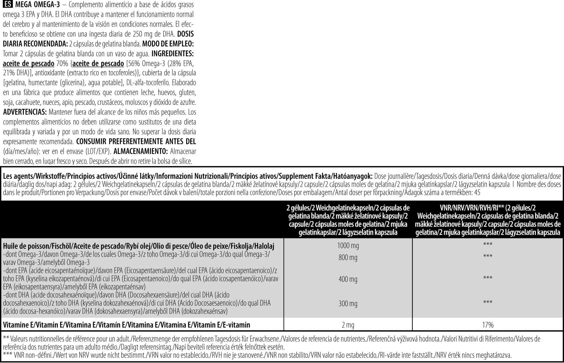 Información nutricional