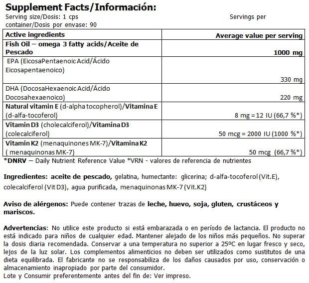 Información nutricional