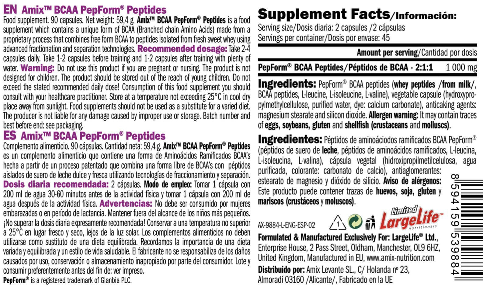 Información nutricional