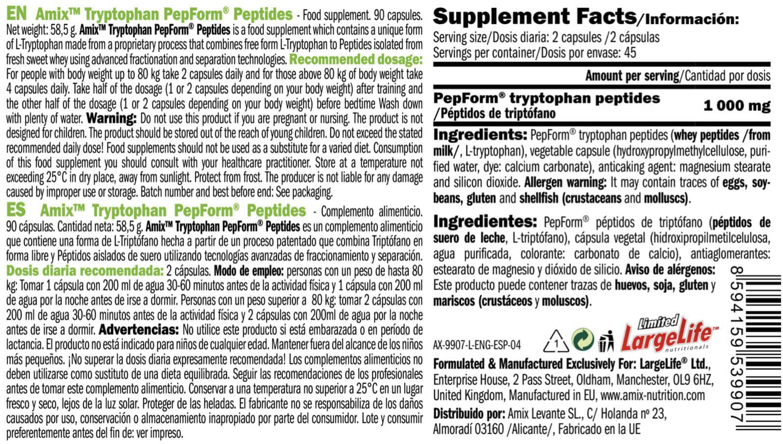 Información nutricional