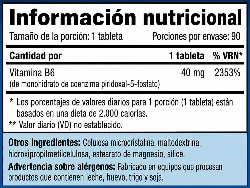 Información nutricional