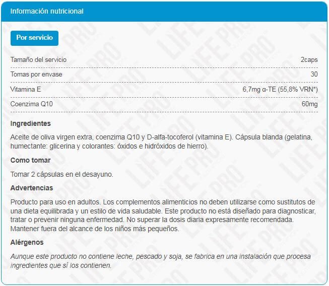 Información nutricional