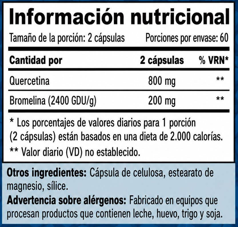 Información nutricional