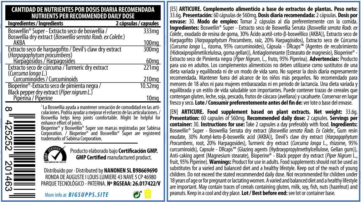 Información nutricional