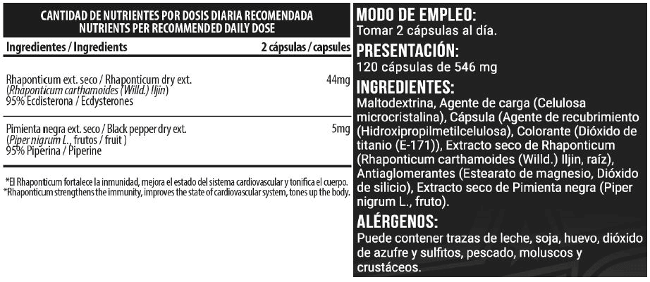Información nutricional